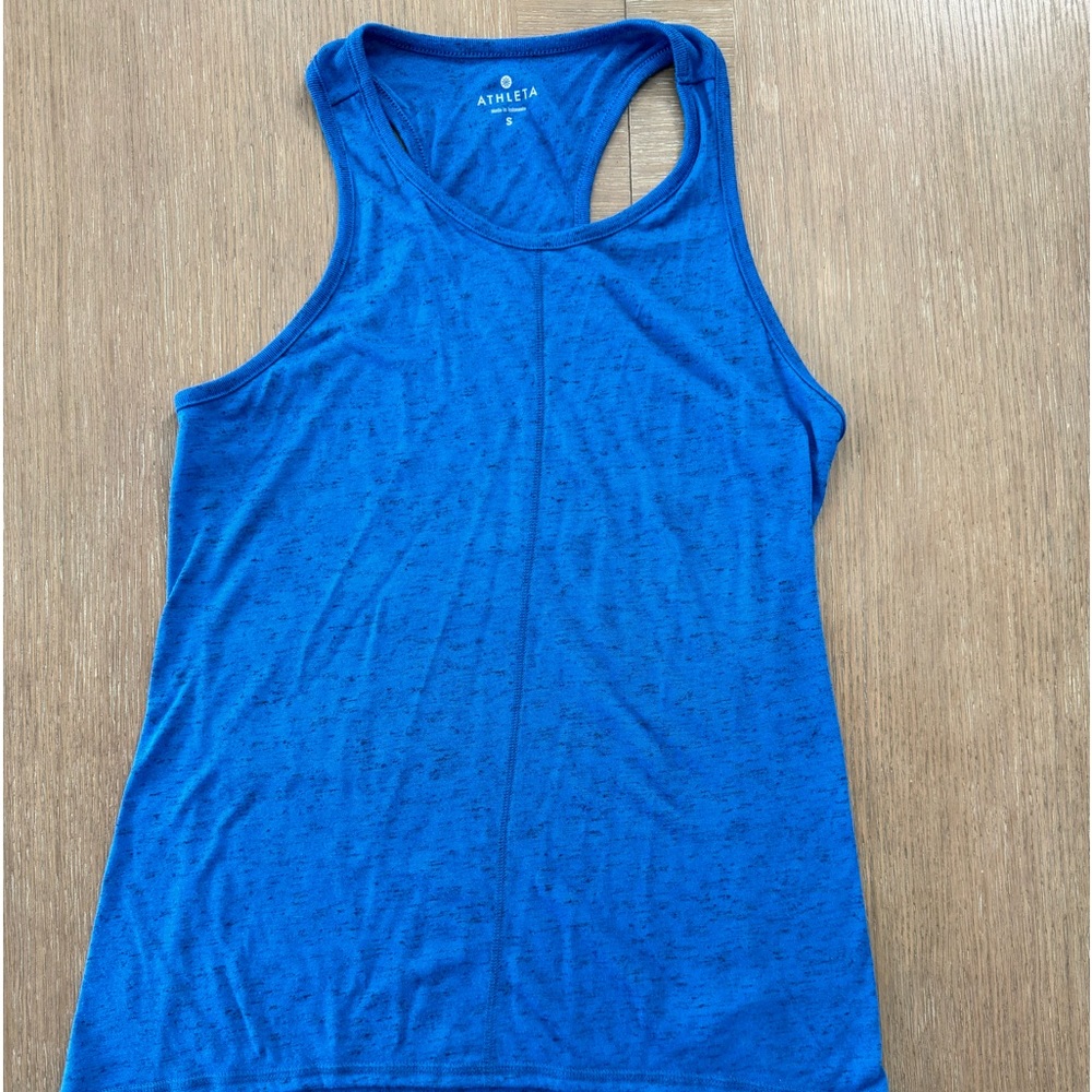 Athleta Racerback Tank Sz S space dyed Blue